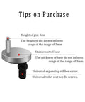 Universal Toilet Seat Quick Release Hinge Fittings Pair Stainless Steel base with pin and rubber screw components for setup.