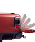 Slick Plug And Play Rear Tailgate Slow Close Damper For 1995 To 2004 Toyota Tacoma showing slow close feature with gas struts in use.