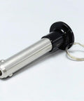 Badass Marine Grade Stainless Steel Ball Lock Quick Release Pin With Smooth Button Push Built As A Heavy Hitter For Precision Locating Indexing And Setup Work, 10 mm shaft and 75 mm clamp length.