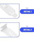 20 Pieces Alloy Steel PCI Slot Covers With Screws For Graphics Cards And PC Cases Ventilated Expansion Slot Covers To Boost Dope Airflow And Cut Heat Easy Install For DIY Home PC Builds Dust Prevention white vented detail