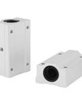 Heavy Duty 12Mm Linear Motion Ball Bearing Slide Block With Aluminum Housing And Flat Mount Base, showcasing a durable design.