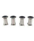 Sturdy Telescopic Furniture Legs With Adjustable Feet, Beefy Stainless Steel Build, 500Kg Load Capacity Per Set, Non Slip Pads