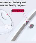 Magnet fixing detail of Heavy Duty Universal Toilet Seat And Lid With Drop Dead Smooth Soft Close Drop Down And Quick Release Hinges.