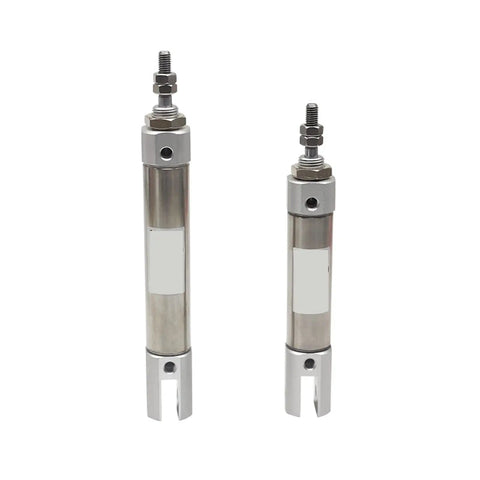 Pneumatic Cylinder Double Clevis With Pins Mini Air Cylinder Single Rod 10mm And 16mm Bore 5 To 200mm Stroke CJ2D Series Compact Industrial Cylinder Built Tough For Easy Automation And Smooth Linear Motion, two mini cylinders with clevis mounts