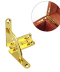 Heavy Duty Zinc Alloy Box Hinge Set With Blingy Gold Plating And Zero Rust Wear Perfect For Jewelry Cigar Or Storage Cases, showing 44x44mm gold hinge.