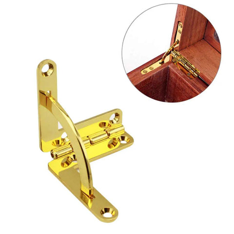 Heavy Duty Zinc Alloy Box Hinge Set With Blingy Gold Plating And Zero Rust Wear Perfect For Jewelry Cigar Or Storage Cases, showing 44x44mm gold hinge.