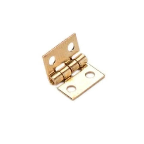Premium Brass Mini Hinges For Cupboards Display Cabinets Slick Gold Finish, compact 8x10 mm, ideal for small door hardware.