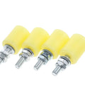 Front view of Heavy Duty Sliding Gate Guide Rollers Set Nylon Gate Wheels For Smooth Quiet Operation 4 Pcs for doors and fences.