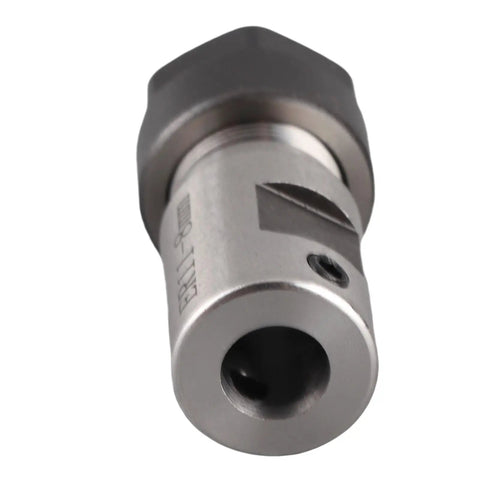 Close-up of Heavy Duty CNC Milling Holder With Straight Shank Chuck Collet For Deep Hole Processing 8mm ER11-35L Precision Tool Holder