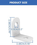 Dimensions of Beefy Heavy Duty White Corner Braces For Wood Shelves L Brackets 90 Degree Right Angle Stainless Steel Fasteners 1x1 Inch