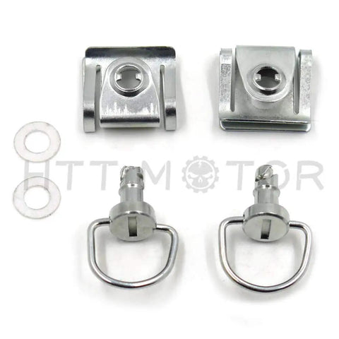 15mm Chrome Quick Release Motorcycle Fairing Bolts With Snappy Quarter Turn Action And Tight Grip Clips, washers and clips included.
