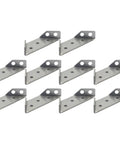 Stainless Steel Trapezoid Angle Brackets Set of 10 for Shelf and Table Leg Support, Heavy Duty Corner Braces That Add Stability for Cabinets, Chairs