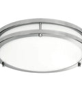 16 Inch LED Flush Mount Ceiling Light Dimmable 23W, 1610 Lumens, 5000K Bright Daylight, Brushed Nickel Round Fixture