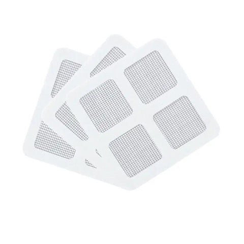 20 Pack Disposable Shower And Kitchen Drain Hair Catchers Keep Your Pipes Snatched With Dope Anti Clog Mesh Guards, white mesh strips.