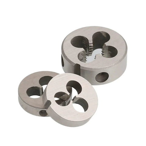 Pro Grade 7/16-14 UNC Thread Tap And Round Die Set Right Hand, metallic round dies for machining in 12SiCr alloy steel