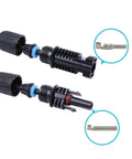 5-Foot 12 AWG Solar Panel Extension Cable With Male And Female Connectors, Red And Black Wire, UV Resistant, Waterproof PV Extension Lead