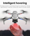 8K Aerial Drone With 3 Cameras Brushless Power Intelligent Obstacle Avoidance hovering above hand in flight