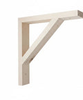 Solid Wood Shelf Bracket For Floating Shelves, Heavy Duty Triangular Wall Mount Support