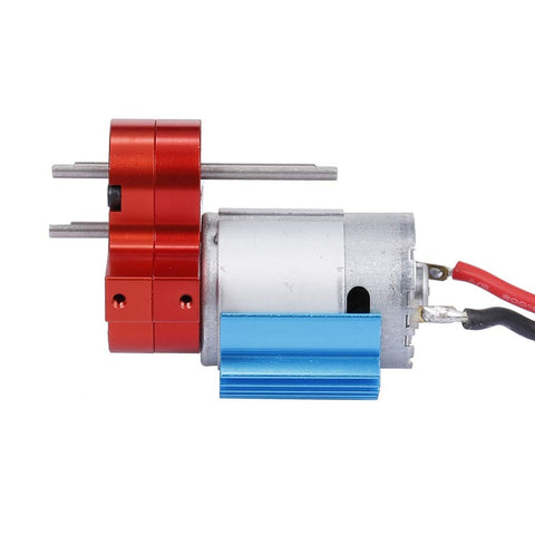 Beefed Up Alloy Gearbox With 380 Brushed Motor Upgrade For 1/12 MN-D90 FJ-45 RC Cars Speed Change Replacement Red Durable Aluminum Housing