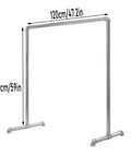 No Nonsense Straight Up Rock Solid Industrial Pipe Garment Rack Heavy Duty Free Standing Clothes Rail with measurements 120cm by 150cm.