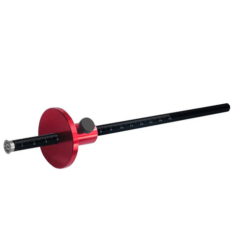 Hella Tough Aluminum Alloy Woodworking Scriber Gauge Featuring Knurled Thumbwheel And Dual Metric Inch Scale For Quick Furniture Repairs And Dead On Layout Lines