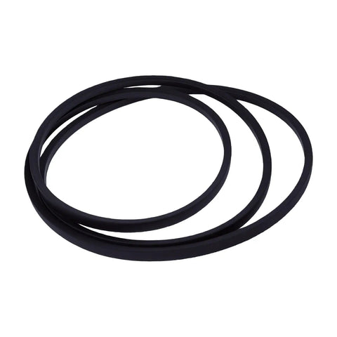 Complete Repair Kit For Lawn Mowers Featuring Premium Idler Drive Belt Pulley Set with heavy duty drive belts in black rubber.