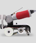 Heavy Duty Pneumatic Belt Sander Handheld Grinder Machine 7000 Rpm side view with adjustable handle for wood metal polishing.