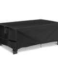 All Weather Outdoor Coffee Table Cover 48 Inch Rectangular, Heavy Duty Oxford Cloth With PU Coating, covering rectangular table