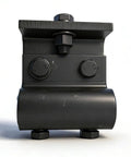 Beefy Channel Trolley Track Hanger Bracket for I-Beams and 1-5/8 Strut Channel in rust-resistant carbon black finish