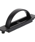 Stealthy Recessed Zinc Alloy Door Handle 85mm Rotation Pull for Drawer Cabinet Furniture in black zinc alloy