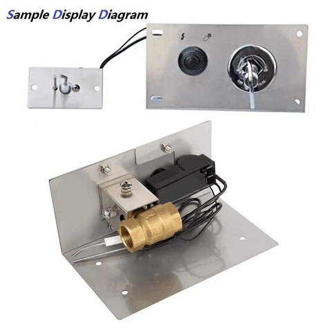 Electric Push Button Spark Igniter Replacement Kit For Fire Pit Burner System With Two Outlet Spark Generator and Ground Wire