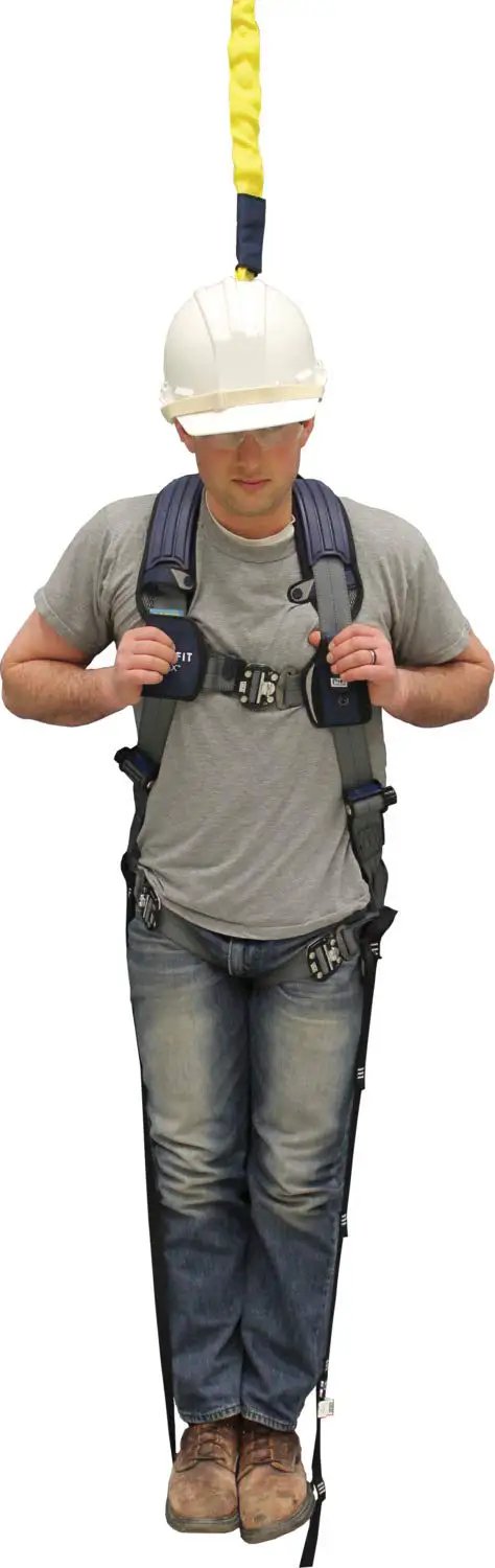 Suspension Trauma Safety Strap For Harnesses, 1 Pair Pack, Black Go To Rescue Accessory For Most Harnesses during use