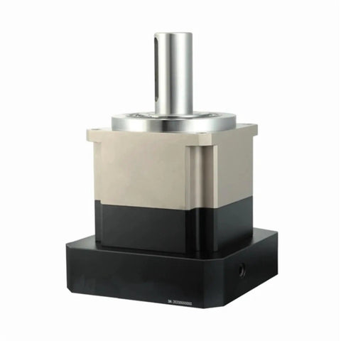 Heavy Duty Helical Planetary Gearbox Reducer Built Tough For 180Mm Ac Servo Motors featuring metallic finish and sturdy base.