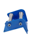 Tough As Nails Heavy Duty Cable Pulley Roller Guide Block With Steel Frame And Visible Fasteners For Industrial Utility Maintenance On Job Sites 160 By 60mm Two Wheel Wellhead, blue two-wheel steel pulley guide