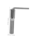 Heavy Duty Retractable Locking Pin Indexing Plunger Spring Loaded With Knurled Handle And L Shaped Mount, stainless steel.