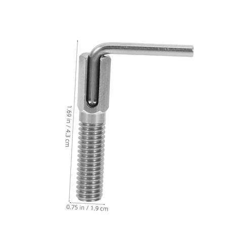 Heavy Duty Retractable Locking Pin Indexing Plunger Spring Loaded With Knurled Handle And L Shaped Mount, stainless steel.