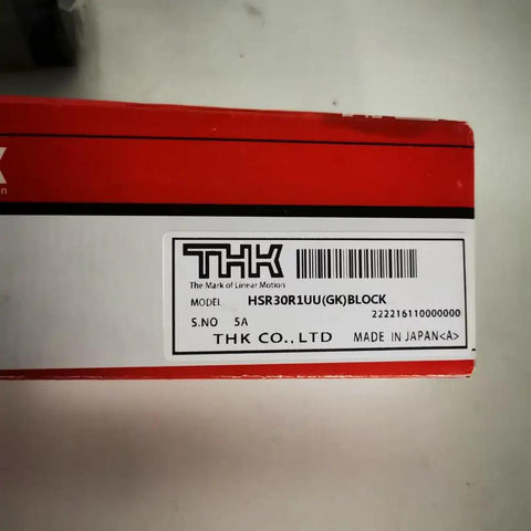 HSR30R Linear Guide Block And Rail System For CNC Machines And 3D Printers Smooth Motion High Durability Preload Ready Stainless Steel Option Includes GK Carriage HSV30R Compatibility For Precision Automation, THK HSR30R1UU(GK) block box label