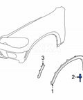 Diagram illustrating the use of 30 Pcs Fender Liner Rivets For BMW Wheel Arch Trim Bumper Cover Nylon Expanding Rivets 6mm Diameter 1.5 To 10mm Grip