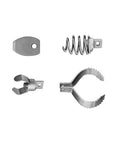 MRCS Mini Rooter Cutter Set For Pipe Cleaning With Arrow Head 1-1/2 In U Cutter And 2 In Side Cutter, hardened steel heads displayed