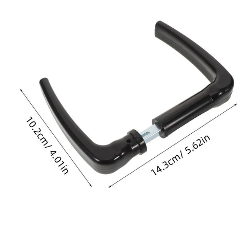 European Style Gate Handles For Wooden Fences Outdoor 2 Pack Garden Gate Pull Handles With Pins Fence Hardware Set For Patio And Yard Use Weatherproof Durable Zinc Plated Construction Easy Install, black handle with measurements
