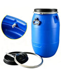 Built Tough As Nails Sealed Plastic Drum With Lid For Shipping And Storage 30L 50L 60L 65L HDPE Industrial Chemical Barrel with lid and ring