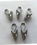 Stainless Steel Curtain Clips Hooks 30 Piece Set For Easy Hanging Of Draperies Durable Heavy Duty Design For Home And Office Use