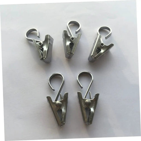 Stainless Steel Curtain Clips Hooks 30 Piece Set For Easy Hanging Of Draperies Durable Heavy Duty Design For Home And Office Use