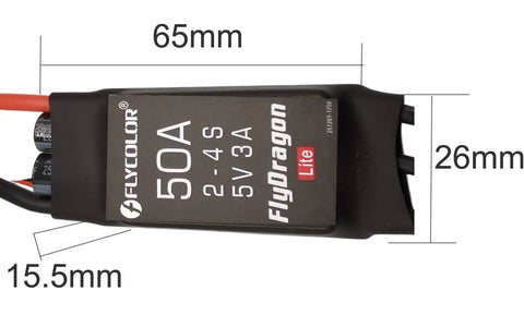 FlyDragon Lite ESC 50A 2-4S for 64mm RC Jet Ducted Fan With 3500KV Brushless Motor 4S Ready 11 Blades 50A ESC.