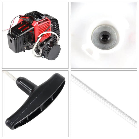 Pull Start Recoil Kit For 2 Stroke Pocket Rockets And Mini Dirt Bikes Replacement Claw Pawl Gear Set For 33cc 43cc 47cc 49cc 50cc Motors Fits ATVs Gas Scooters And Mini Choppers