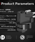 LF40 Pressure Switch For Spa And Hot Tub Pumps, Food Waste Garbage Disposals, 1.0-1.8 PSI Alternating Action diagram