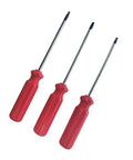 Top Shelf Torx Security Screwdriver Set With Magnetized Precision Bits Crafted From Hella Durable Chrome Vanadium Steel Sweet Gaming Console Repair Kit For Xbox One PS4 PS3 And Mobile Devices Including Easy Pry Tools - set of three red handle screwdrivers.