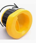 Ergonomic Hand Saver Stretch Film Dispenser For 3 Inch Core Wrap, Lightweight Plastic Holder For Easy Shrink Film Wrapping, Reduces Fatigue And Waste, Fits Standard 3 Inch Cores, 1 Pair, yellow black dispenser detail
