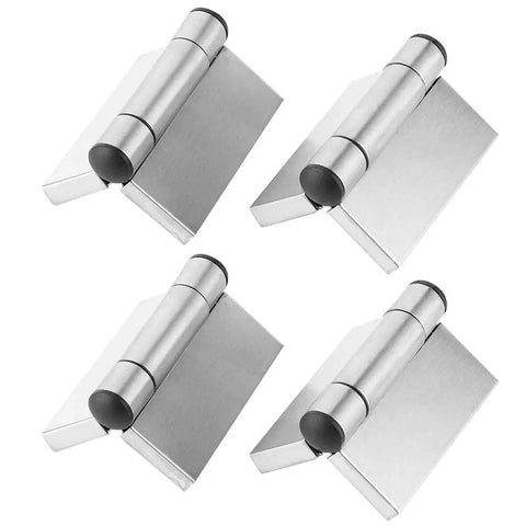 4Pack Auto-Closing Stainless Steel Cabinet Door Hinges with flush mount, spring-loaded hinges for smooth, quiet closure