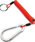 4 Foot Breakaway Trailer Cable With Pin Emergency Brake Wire Coiled Stainless Steel Spring Beefy Heavy Duty Towing Accessory
